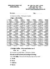 Đề kiểm tra chất lượng môn Tiếng Việt Lớp 2 (Chân trời sáng tạo) - Năm học 2017-2018